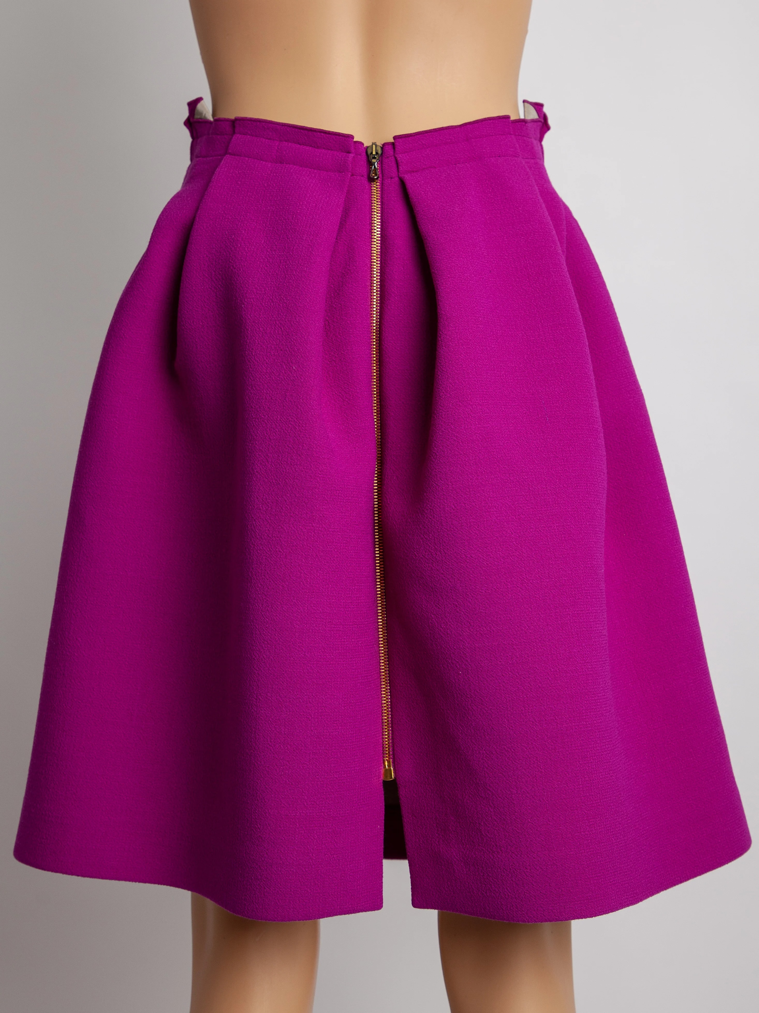 Roland Mouret Purple Cashmere A-Line Skirt — 3