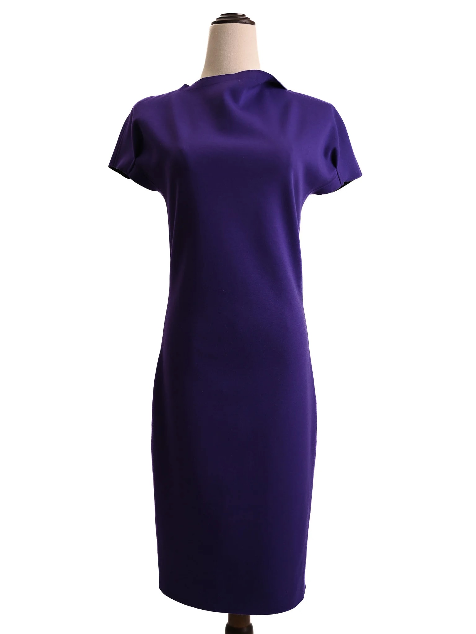 Emporio Armani Purple Polyester Midi Dress — 3