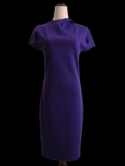 Emporio Armani Purple Polyester Midi Dress — photo 1