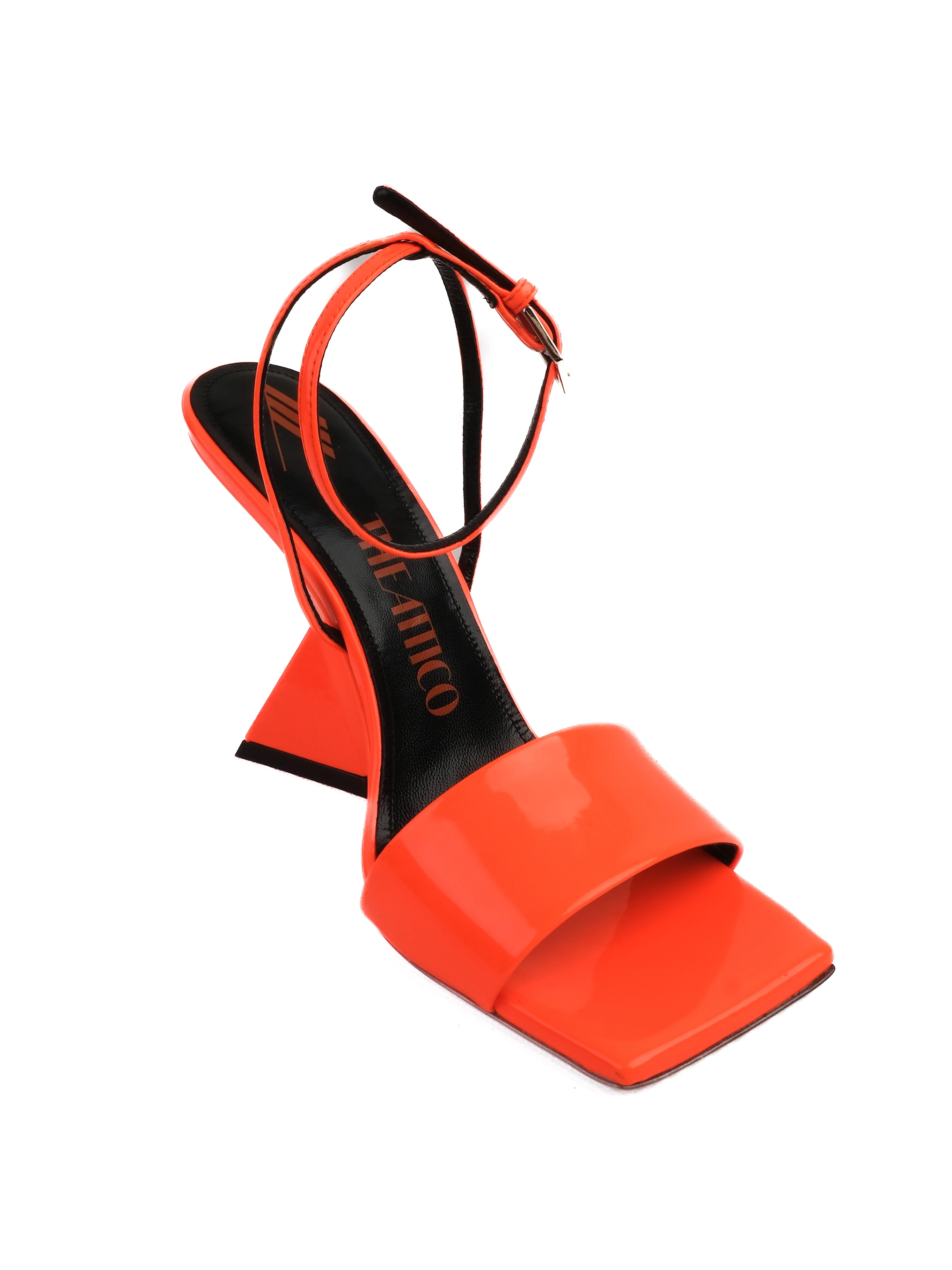 The Attico Orange Leather Sandals — 3