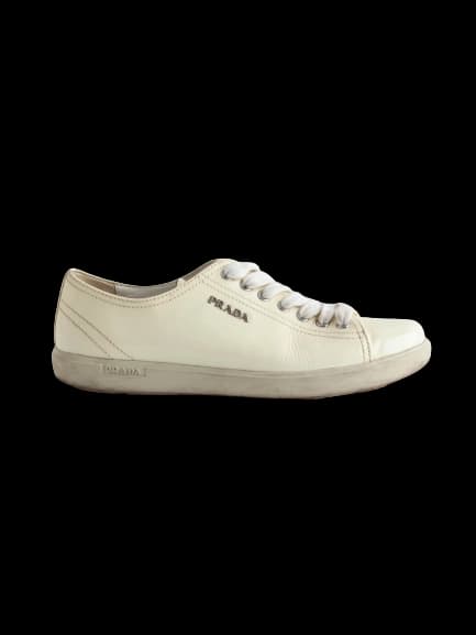Prada Yellow Lacquer Canvas Sneakers — photo 1