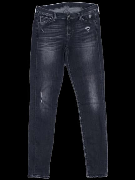 For all 7 mankind Gray Cotton Mom Jeans