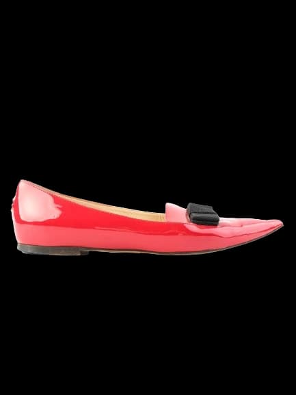 Jimmy Choo Red Leather Ballet Flats
