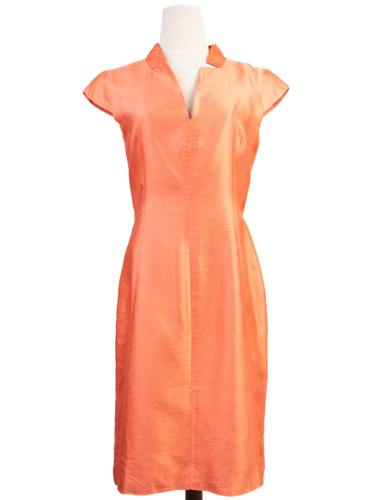 Max Mara Orange Cotton Midi Dress — 2