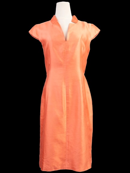 Max Mara Orange Cotton Midi Dress — 1