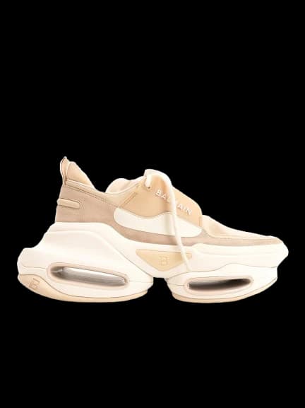 Balmain Yellow Genuine suede Sneakers — photo 1