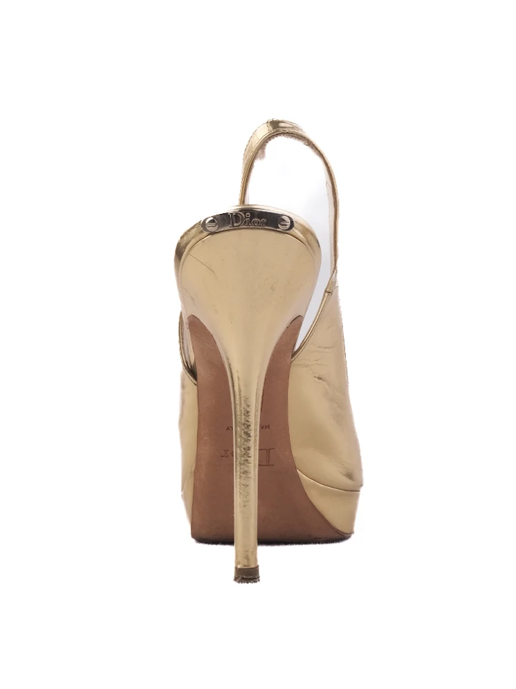 Dior Yellow Leather Sandals — 3