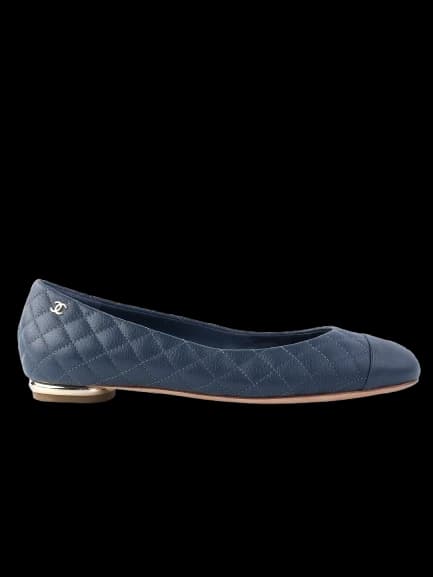 Chanel Blue Leather Ballet Flats — photo 1
