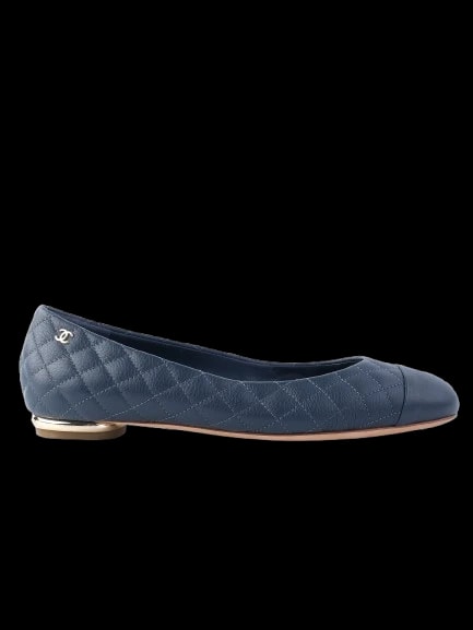 Chanel Blue Leather Ballet Flats — 1