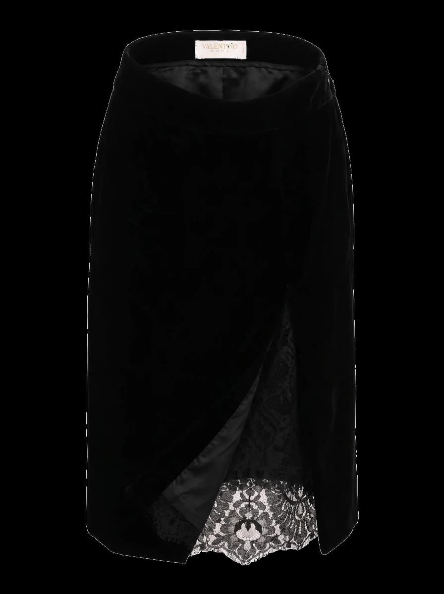 Valentino Black Viscose Skirt — photo 1