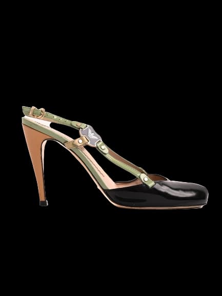 Emporio Armani Leather High Heel Sandals