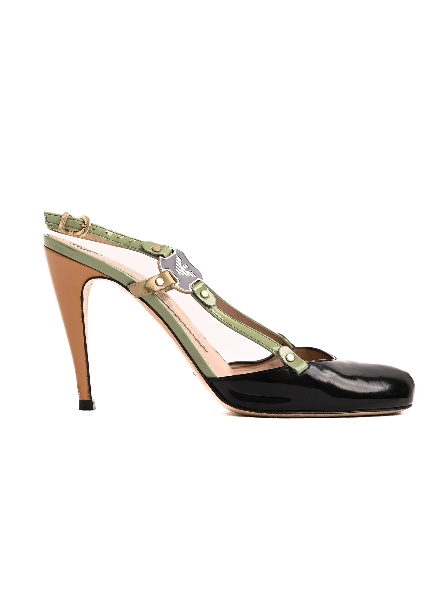 Emporio Armani Leather High Heel Sandals — 3