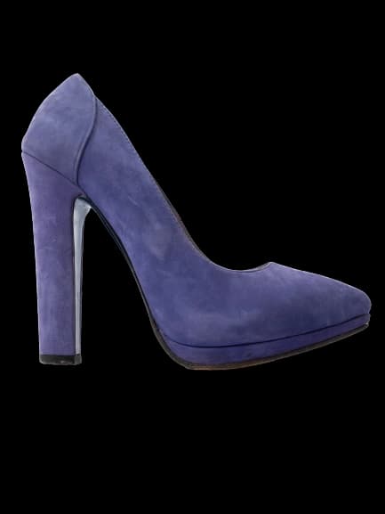 Versace Purple Leather High Heel Pumps