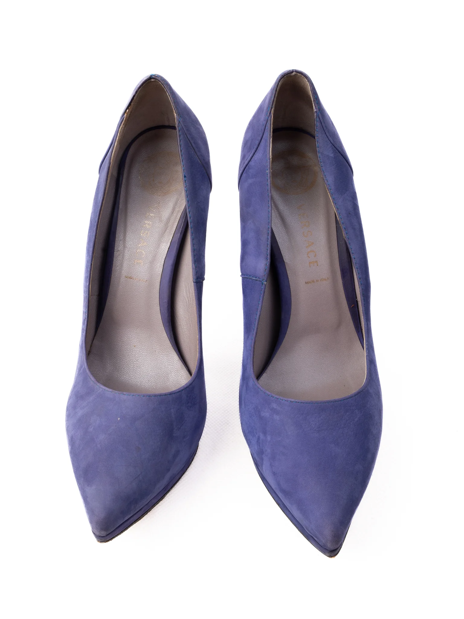 Versace Purple Leather High Heel Pumps — 2