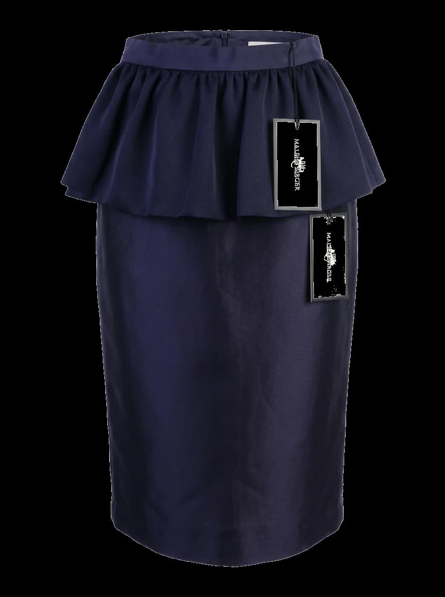 By Malene Birger Blue Silk Pencil Skirt