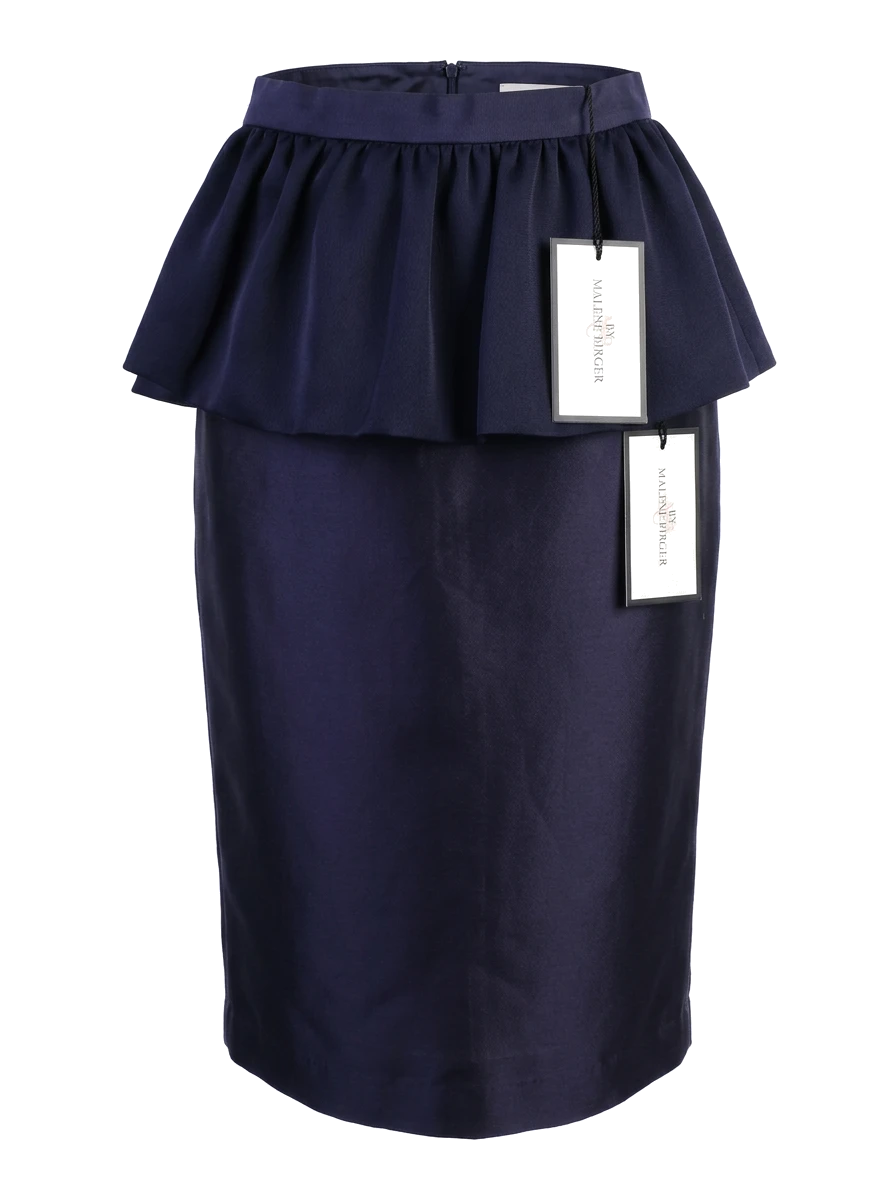 By Malene Birger Blue Silk Pencil Skirt — 1