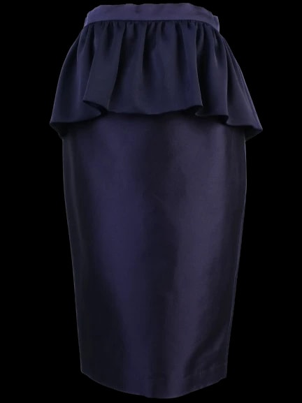 By Malene Birger Blue Silk Pencil Skirt — 2