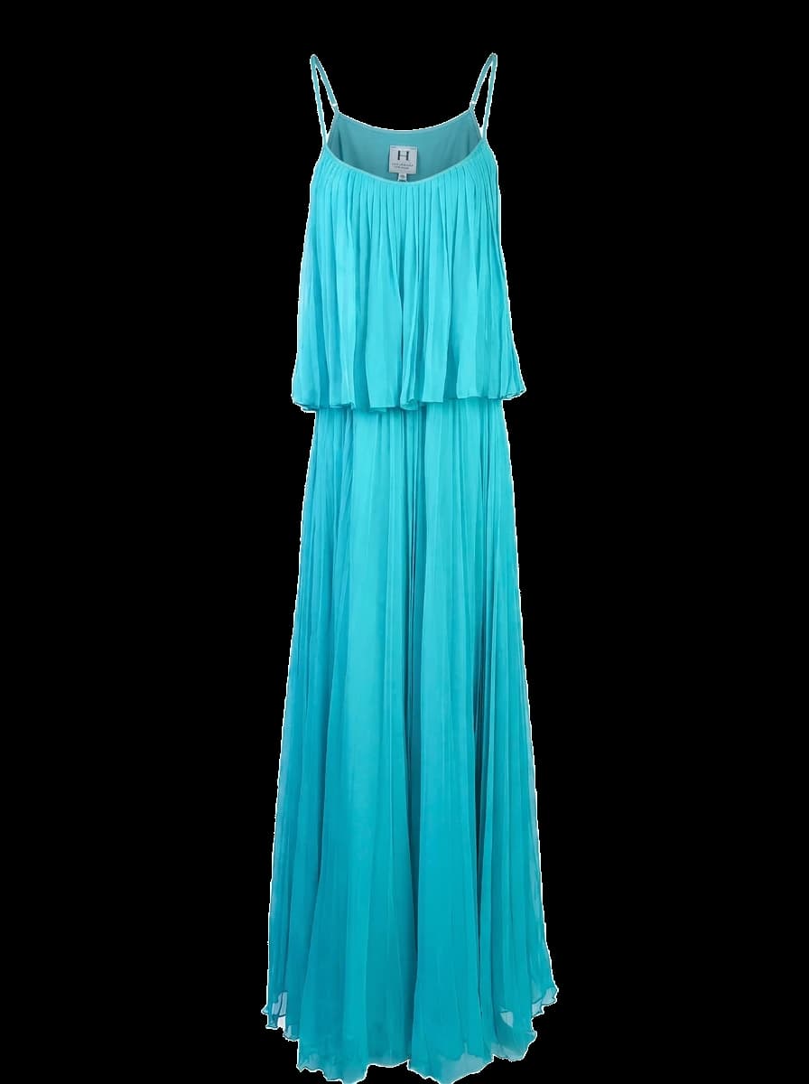Halston Blue Cotton Dress — photo 1