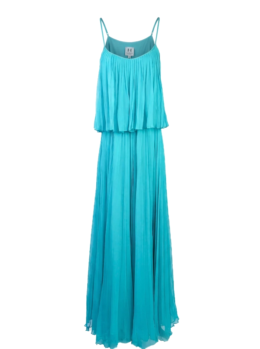 Halston Blue Cotton Dress — 1