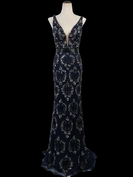 Sherri Hill Blue Polyester Evening