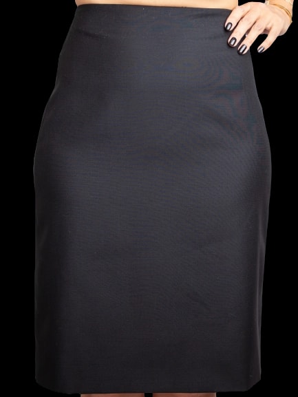 Calvin Klein Black Cashmere Pencil Skirt — 1
