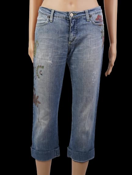 Versace Jeans Blue Cotton Straight Jeans