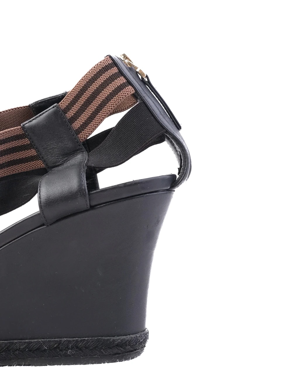 Fendi Black Leather Sandals — 2