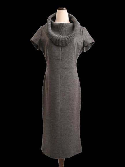 Escada Gray Wool Maxi Dress — photo 1