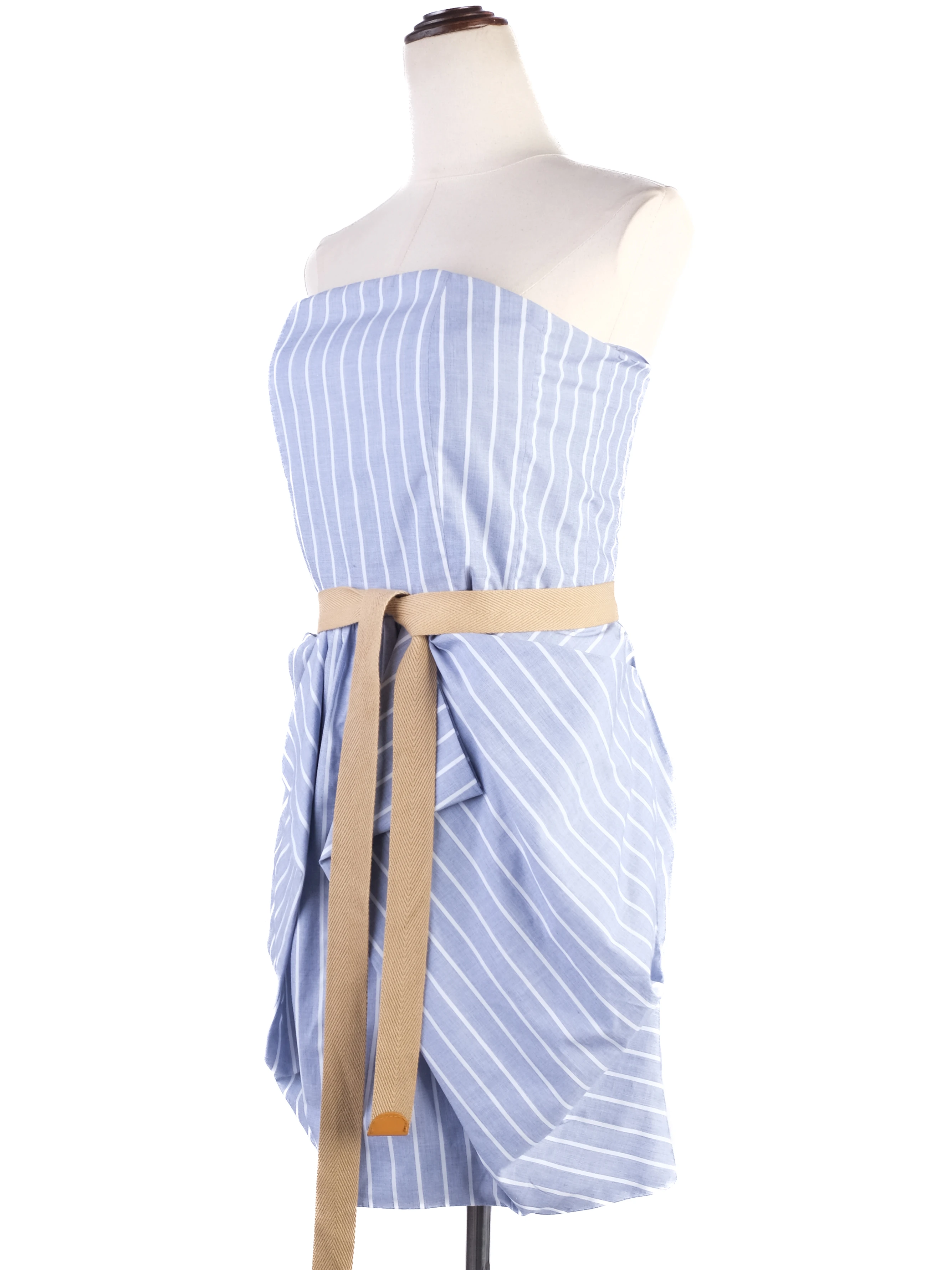 By Malene Birger Blue Cotton Cocktail Dress — 3