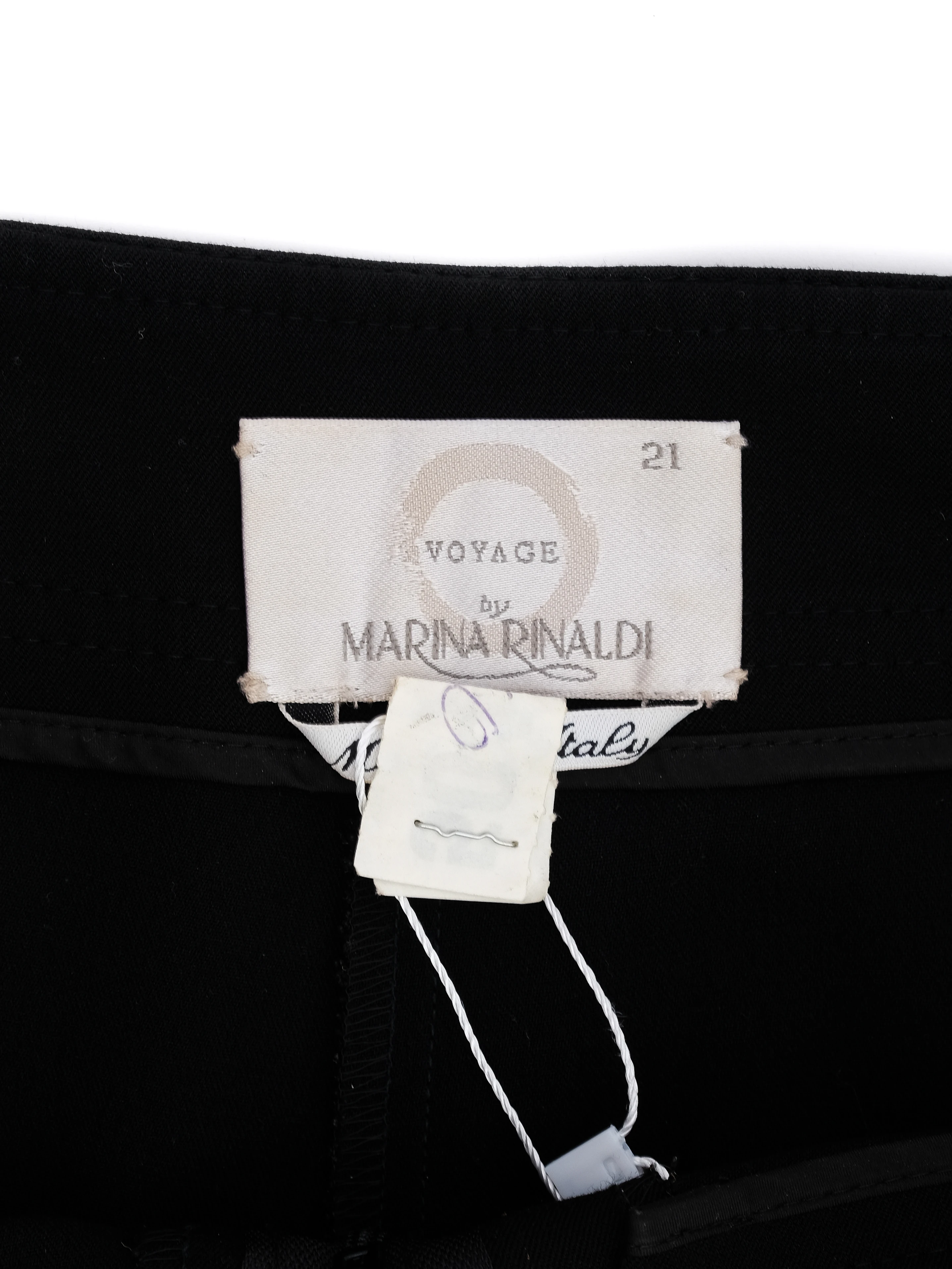 Marina Rinaldi Black Polyester Tailored Trousers — 3