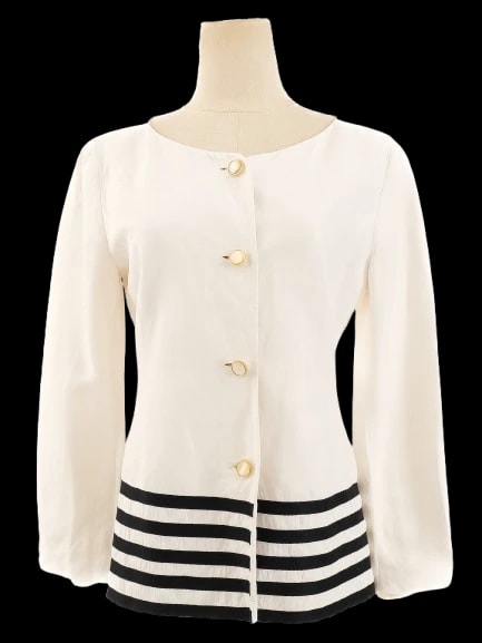 Byblos White Len Blazer — 1
