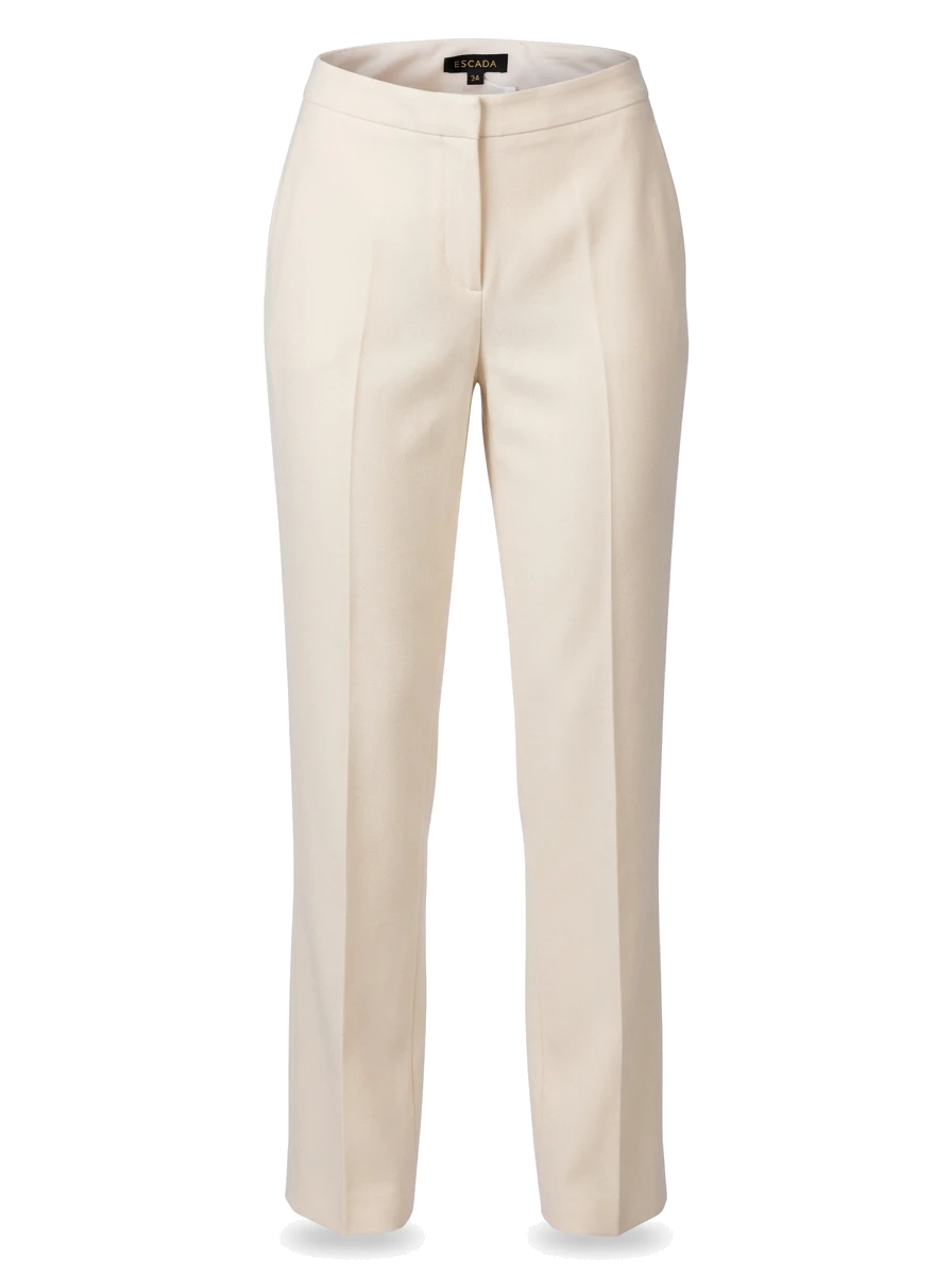 Escada White Wool Tailored Trousers — photo 1