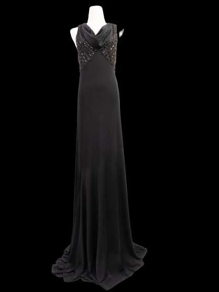 Pierre Cardin Black Viscose Maxi Dress — 3