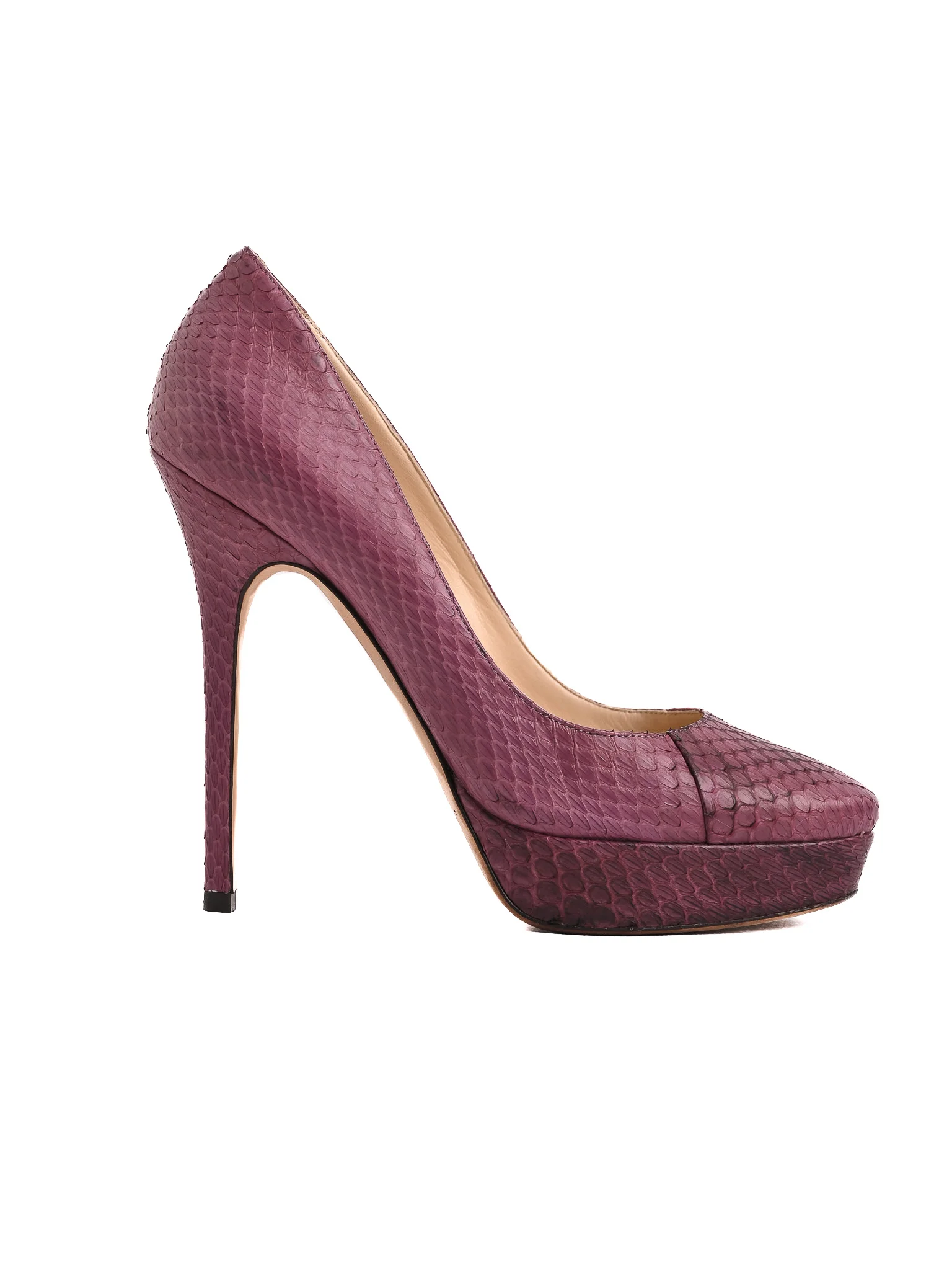 Jimmy Choo Purple Leather High Heel Pumps — 3