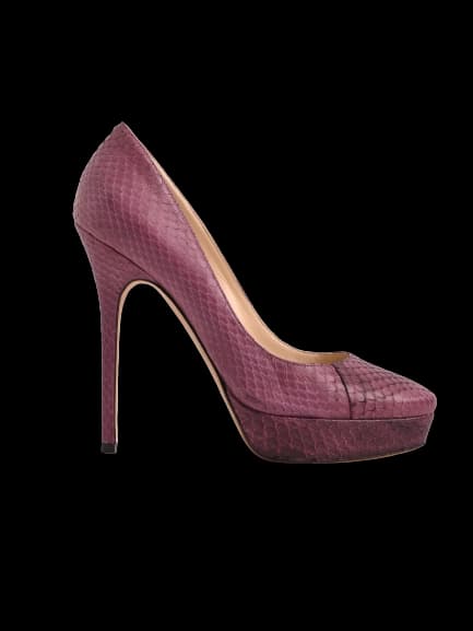 Jimmy Choo Purple Leather High Heel Pumps
