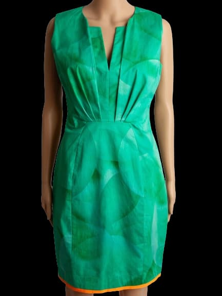 Elie Tahari Green Polyester Sleeveless Dress — photo 1