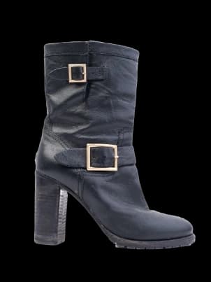 Jimmy Choo Black Leather Boots — photo 1
