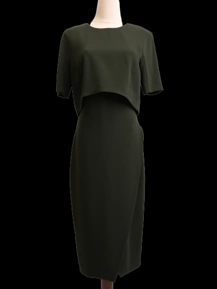Sportmax Green Viscose Midi Dress — photo 1