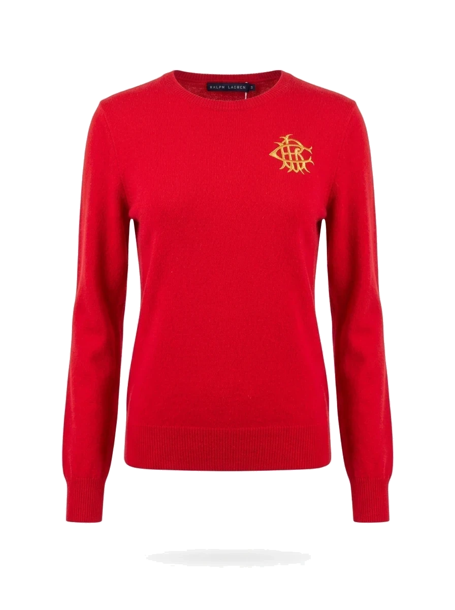 Ralph Lauren Red Cashmere Pullover — 1