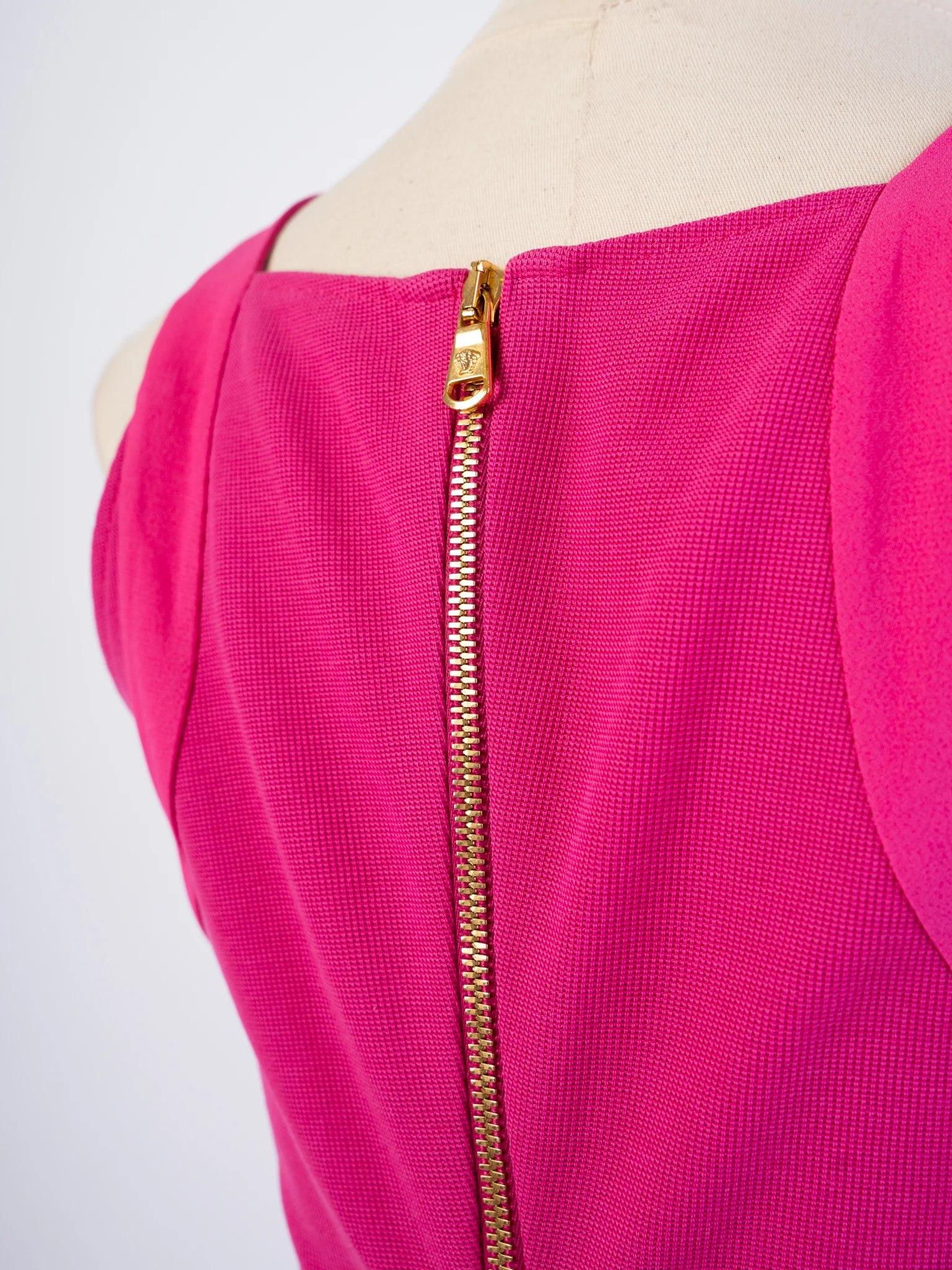 Versace Pink Cotton Sleeveless Dress — 2