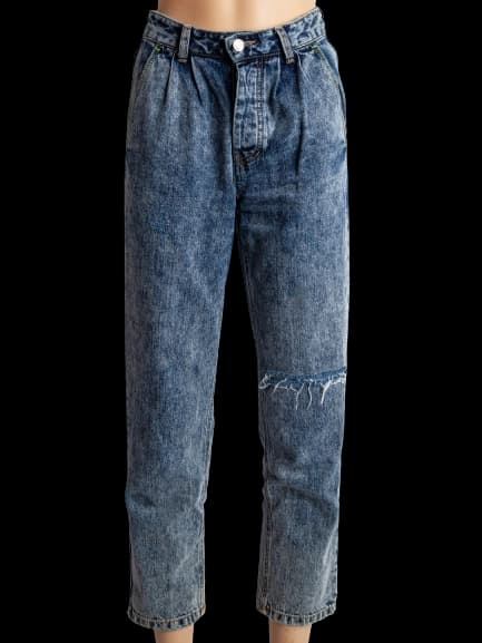 SJYP Blue Cotton Straight Jeans