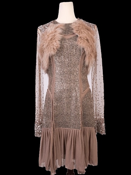 J.Mendel Gray Silk Cocktail Dress — 1