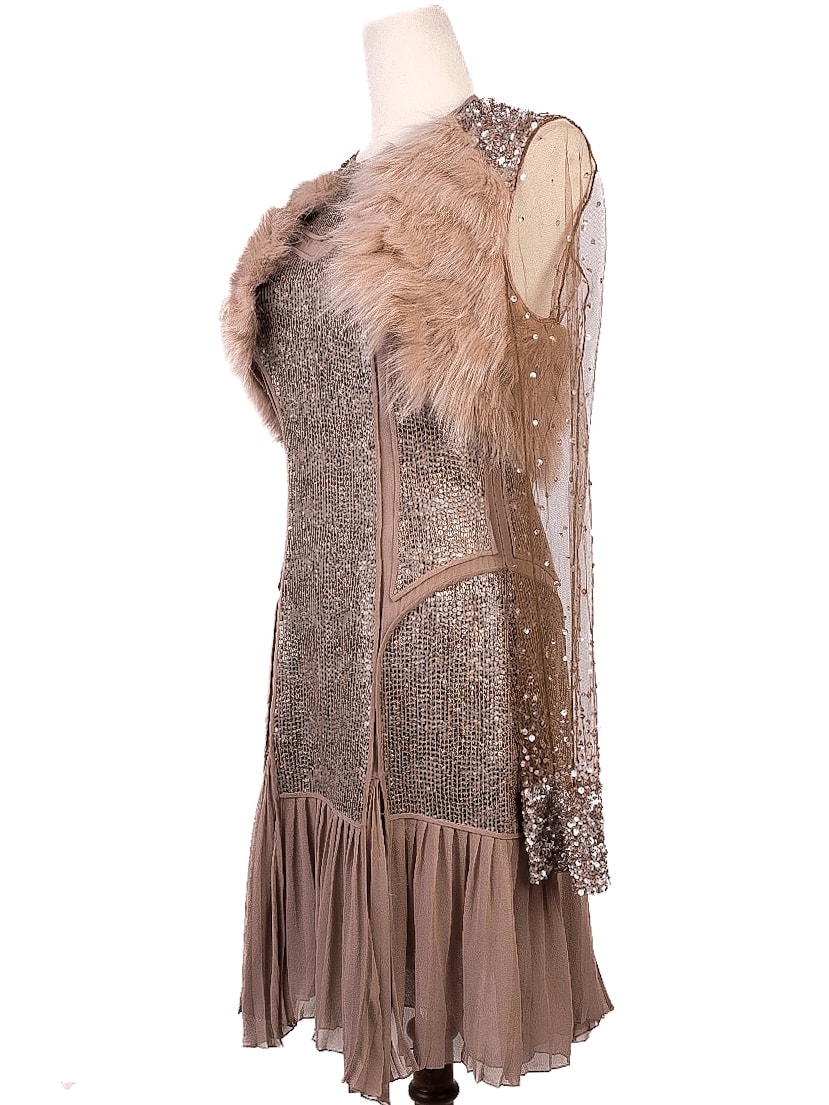 J.Mendel Gray Silk Cocktail Dress — 3