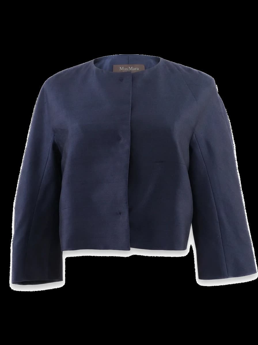 Max Mara Blue Silk Blazer