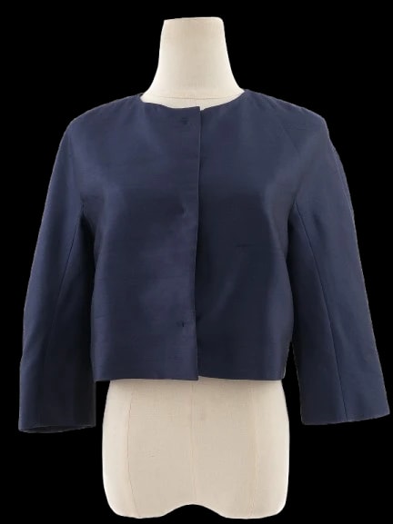 Max Mara Blue Silk Blazer — 2