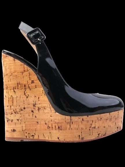 Christian Louboutin Black Leather Sandals — 1