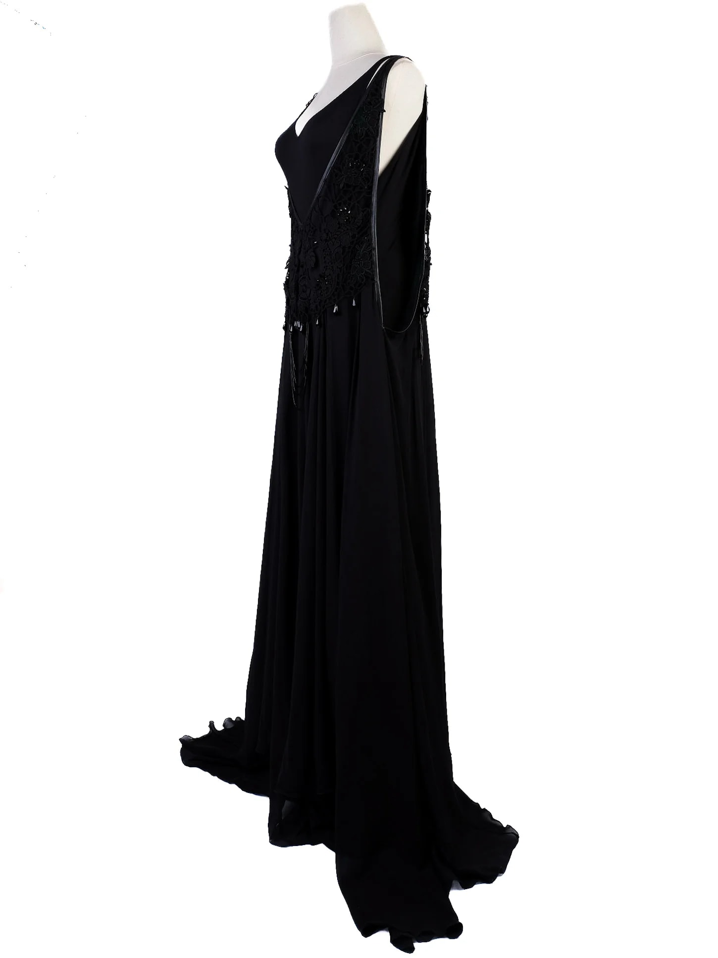 Augustin Teboul Black Polyester Sleeveless Dress — 3