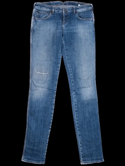 Armani Jeans Blue Cotton Mom Jeans — 1