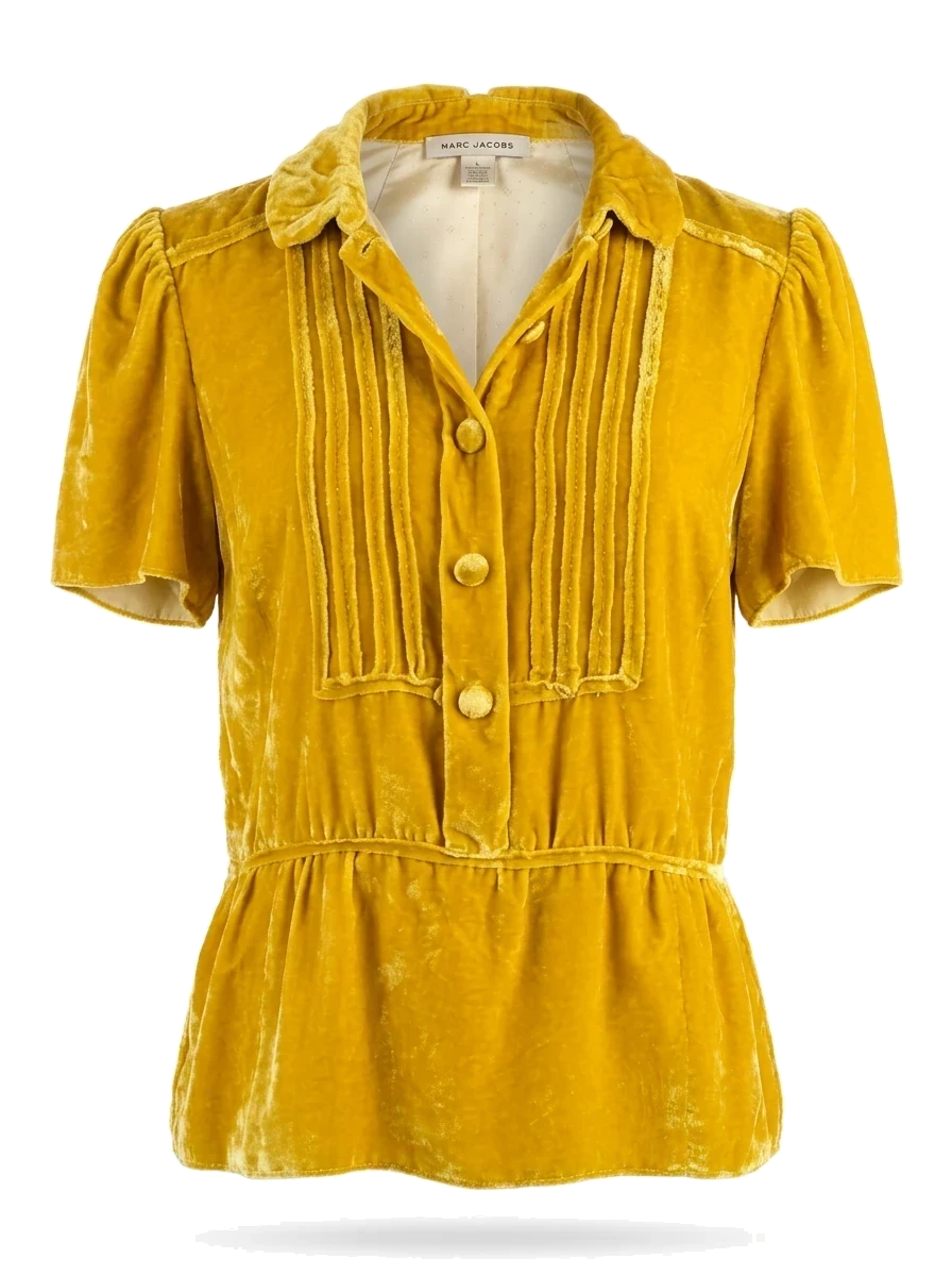 Marc Jacobs Yellow Viscose Blouse — 1