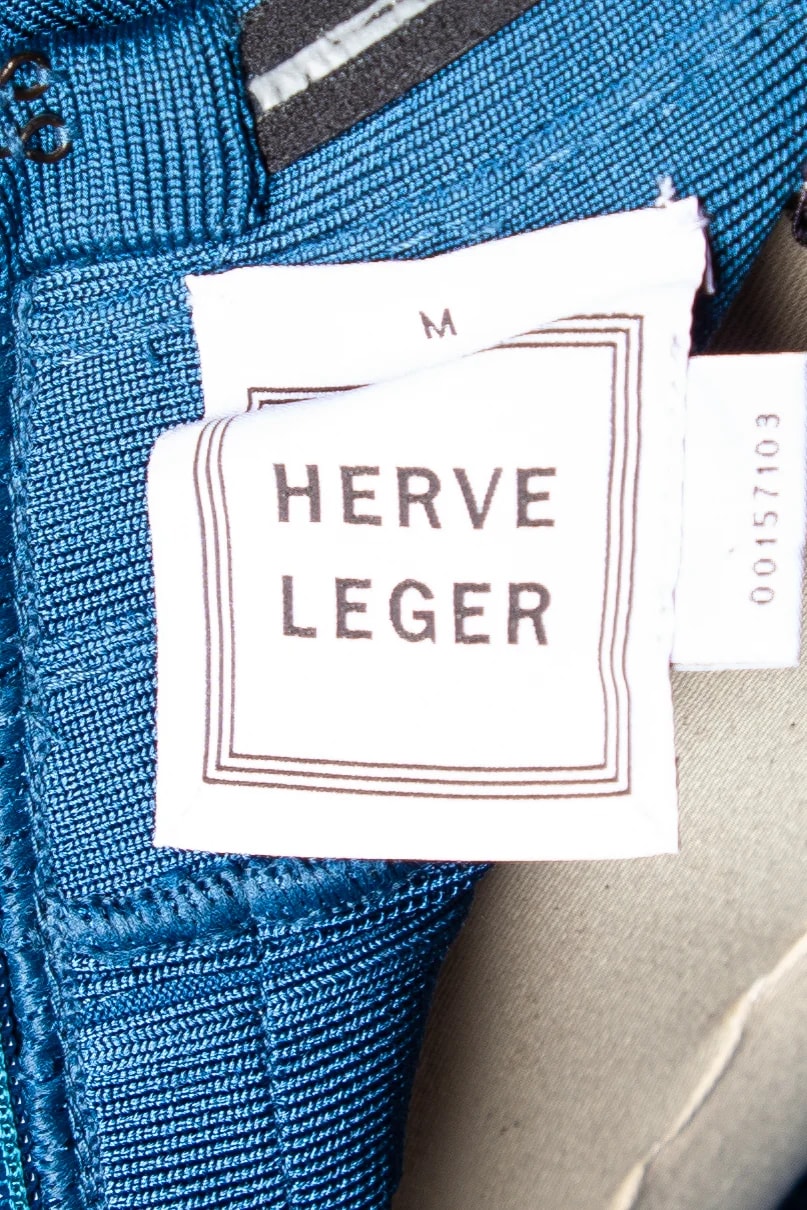 Herve Leger Blue Polyester Dress — 2